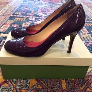 Kate Spade purple patent leather heels Sz 9